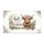 Highland Cow Floral Wreath Wooden Fence - Home Decor Gift for Cow Lover Doormat - 3
