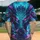 Fantasy Dragon Head Teal Scales Red Eyes Cosmic Nebulae - Fantasy Lover Gift Baseball Jersey - 2
