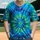 Tie-Dye Spiral Concentric Rings Radial Bursts Organic Waves - Casual Lifestyle Wear Baseball Jersey - 1