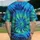 Tie-Dye Spiral Concentric Rings Radial Bursts Organic Waves - Casual Lifestyle Wear Baseball Jersey - 2