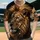 Majestic Lion Head Flowing Golden Mane Amber Eyes Black Background - Wildlife Lover Gift Baseball Jersey - 1