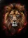 Realistic Lion Head Fiery Splatters - Wildlife Lover Gift for Safari Enthusiast Baseball Jersey - 6