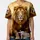 Seated Lion Lamb Dove Rugged Rock Formations Sunset - Wildlife Lover Gift Baseball Jersey - 3