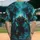 Menacing Skeletal Figures Ethereal Teal Mist - Halloween Party Gift for Dark Art Lovers Baseball Jersey - 2