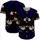 Mirrored Heraldic Bald Eagles with Banners - Independence Day Gift for Veterans Baseball Jersey - 5