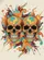 Two Skull Faces Liquid Marble Swirls with Dark Eye Sockets and White Teeth - Artistic Fashion Wear Baseball Jersey - 6