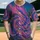 Deep Teal Pink Blue Purple Fluid Streams Marble Cellular Swirls - Casual Lifestyle Gift Baseball Jersey - 1
