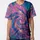 Deep Teal Pink Blue Purple Fluid Streams Marble Cellular Swirls - Casual Lifestyle Gift Baseball Jersey - 3