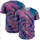 Deep Teal Pink Blue Purple Fluid Streams Marble Cellular Swirls - Casual Lifestyle Gift Baseball Jersey - 5