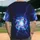 Electric Blue Purple Lightning Burst with Swirling Energy - Energy Fan Gift Baseball Jersey - 2