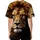 Golden-Orange Mane Lion Lioness Heads Yellow Eyes Black Void - Wildlife Lover Gift Baseball Jersey - 4