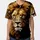 Golden-Orange Mane Lion Lioness Heads Yellow Eyes Black Void - Wildlife Lover Gift Baseball Jersey - 3
