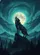 Dark Grey Wolf Howling Full Moon Mountain - Wildlife Lover Gift for Wolf Lovers Baseball Jersey - 6