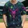 Werewolf Creature Magenta Fur Green Eyes Purple Mace Monster Forms - Fantasy Fan Gift Baseball Jersey - 1