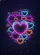 Vibrant Luminous Wireframe Neon Hearts Cosmic Glow Stars Bokeh - Party Wear Gift Baseball Jersey - 6