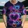 Vibrant Luminous Wireframe Neon Hearts Cosmic Glow Stars Bokeh - Party Wear Gift Baseball Jersey - 1