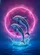 Leaping Dolphins Crystalline Water Hearts Pink Purple Nebula - Dolphin Lover Gift Baseball Jersey - 6