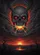 Menacing Cracked Skull Glowing Crimson Eyes Lightning - Gothic Style Wear for Skull Lover Baseball Jersey - 6