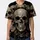 High Contrast Distressed Skulls Graphic Novel - Alternative Fashion Gift for Goth Fan Baseball Jersey - 3