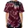 Bold Central Tie-Dye Heart Swirl Black White Red Magenta - Boho Lifestyle Everyday Wear Baseball Jersey - 4