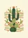 Cacti Cluster Orange Flower Leaf Motifs Terracotta Dots - Nature Lover Gift Baseball Jersey - 6