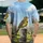 Yellow-breasted Lark Weathered Fence - Wildlife Lover Gift Baseball Jersey - 2