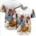 Cartoon Chickens Roosters Farmhouse Decor - Farm Animal Lover Gift Baseball Jersey - 5