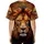 Regal Lion Head Intense Golden Eyes Voluminous Mane Deep Brown Background - Wildlife Lover Gift Baseball Jersey - 4