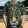 Mandalic Jaguar Head Aqua Blue Eyes Deep Teal Foliage - Wildlife Lover Gift for Big Cat Lover Baseball Jersey - 1