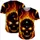 Hellish Glowing Dark Skull with Fiery Flames - Dark Fantasy Fan Gift Baseball Jersey - 5
