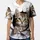 Realistic Tabby Kitten Green Eyes Jagged Splintering Cracks - Wildlife Cat Lover Gift Baseball Jersey - 3