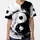 Yin Yang Symbol Black White Split Background - Wellness Gift for Balance Enthusiast Baseball Jersey - 3