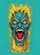 Screaming Teal Monster Face Heart Tongue Golden Soda Can Liquid Splashes - Horror Fan Gift Baseball Jersey - 6