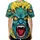 Screaming Teal Monster Face Heart Tongue Golden Soda Can Liquid Splashes - Horror Fan Gift Baseball Jersey - 4