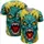 Screaming Teal Monster Face Heart Tongue Golden Soda Can Liquid Splashes - Horror Fan Gift Baseball Jersey - 5