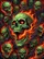 Screaming Green Skull Fiery Red Eyes Dark Smoke - Personal Betrayal Lifestyle Statement Baseball Jersey - 6