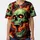 Screaming Green Skull Fiery Red Eyes Dark Smoke - Personal Betrayal Lifestyle Statement Baseball Jersey - 3