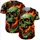 Screaming Green Skull Fiery Red Eyes Dark Smoke - Personal Betrayal Lifestyle Statement Baseball Jersey - 5