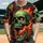 Screaming Green Skull Fiery Red Eyes Dark Smoke - Personal Betrayal Lifestyle Statement Baseball Jersey - 1