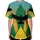 Bird Silhouette Yellow Flame Emerald Leaves - Wildlife Lover Gift Baseball Jersey - 4
