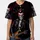 Grinning Skeleton Rocker with Fiery Spiky Hair Electric Guitar - Heavy Metal Fan Gift Baseball Jersey - 3