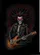 Grinning Skeleton Rocker with Fiery Spiky Hair Electric Guitar - Heavy Metal Fan Gift Baseball Jersey - 6