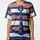 Nautical Anchor Distressed Red White Blue Horizontal Bands - Coastal Living Gift for Boaters Baseball Jersey - 3