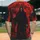 Tall Menacing Grim Reaper Scythe Blood Moon - Swirling Smoke Birds Halloween Party Baseball Jersey - 2