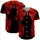 Tall Menacing Grim Reaper Scythe Blood Moon - Swirling Smoke Birds Halloween Party Baseball Jersey - 5
