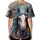 Majestic Horse Head Electric Blue Orange Mane - Wildlife Horse Lover Gift Baseball Jersey - 4