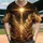 Majestic Golden Cross, Golden Clouds, Night Sky - Spiritual Lifestyle Gift for Believers Baseball Jersey - 1