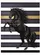 Black Horse Rearing Flowing Mane Tail Purple Gold White Stripes - Horse Lover Gift Baseball Jersey - 6