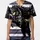 Black Horse Rearing Flowing Mane Tail Purple Gold White Stripes - Horse Lover Gift Baseball Jersey - 3