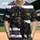 Black Horse Rearing Flowing Mane Tail Purple Gold White Stripes - Horse Lover Gift Baseball Jersey - 1